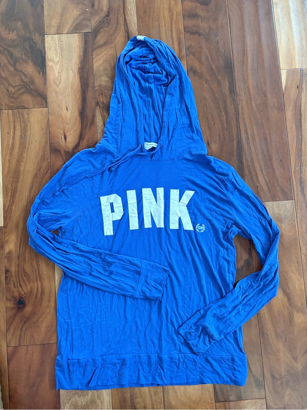 PINK Victoria's Secret Hooded Long-Sleeve Women’s Fleece - Blue